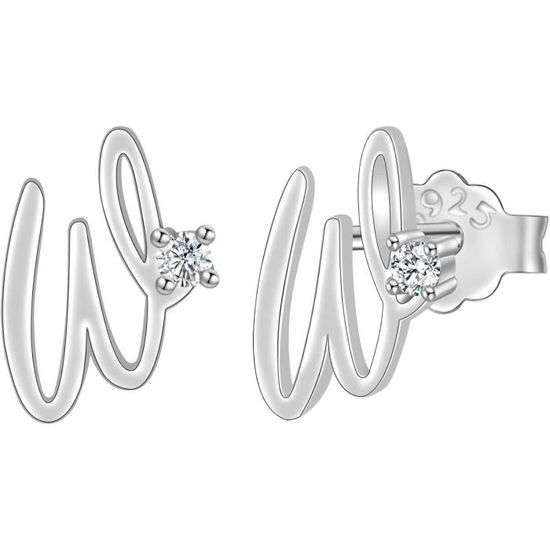 Boucles D'oreilles En U En Argent Sterling 925 - Longueur 40 Mm, Marque Aglover/doteffil, Neuf