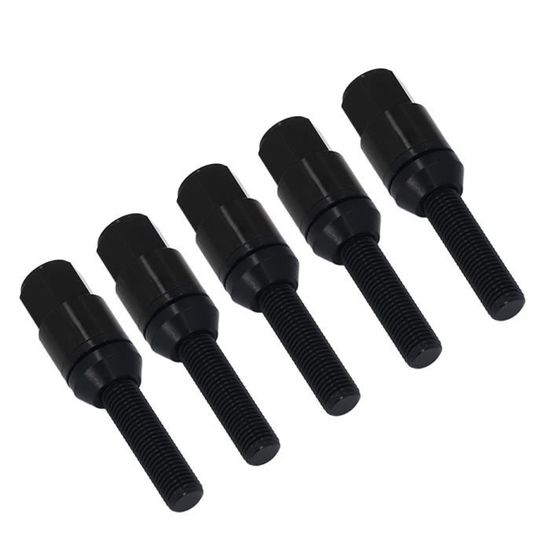 Lot De 20 Boulons De Roue Coniques Argentés M14 X 1.25 35mm - HEX17 - Pour Jantes Aluminium Et Acier
