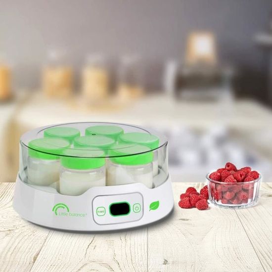 Yogurtiera Digitale LITTLE BALANCE 8487 - 13 Vasetti In Vetro Da 190 Ml, Timer 14 Ore, Spegnimento Automatico