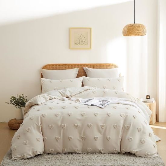 Housse Couette 140x200 Parure De Lit 1 Personne Avec Fermeture Éclair - Microfibre Imprimée