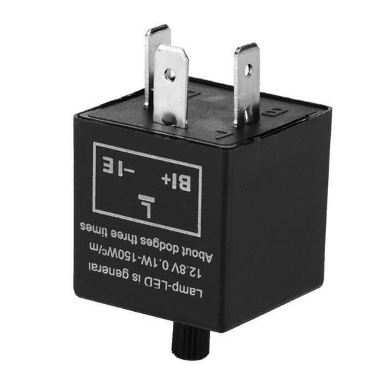 Jeffergarden Noir 12V 2 Broches Clignotant Clignotant Clignotant Relais Moto Voyant LED - 4