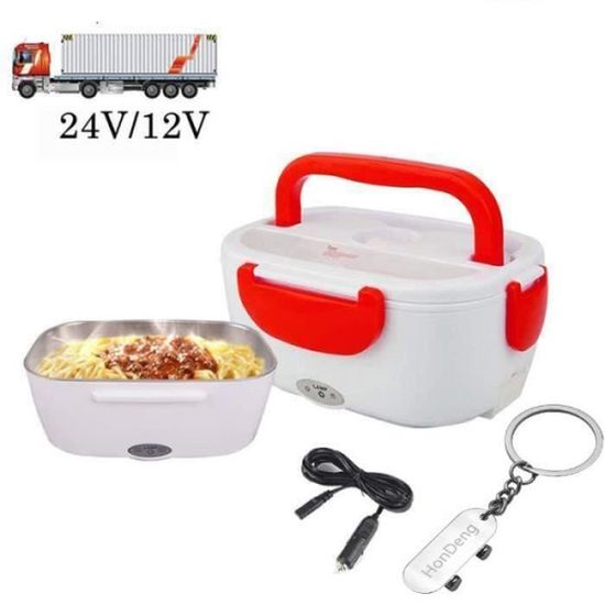 AWY22101-Boîte Chauffante 24V 12V Lunch Box Chauffante Électrique Boîte Alimentaires Boîte Repas en Acier Inoxydable pour Voiture