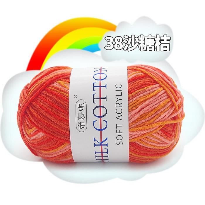 EXCEART 1 Rouleau 133M de Dégradé De Couleur Fil pour Crochet Tricot