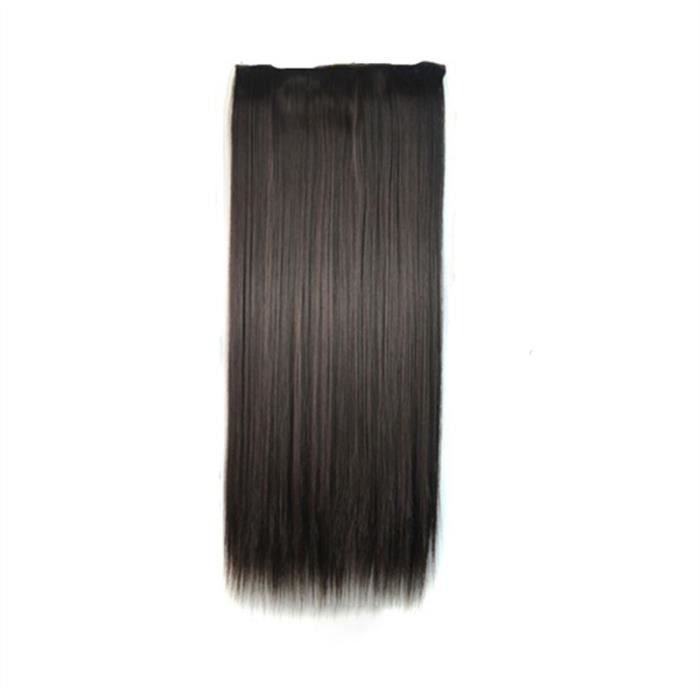 Longs cheveux raides Extensions Hairpieces 5 Clips en Perruques Sexy Lady Cosplay Party Femmes Sexy Lady (4 #)