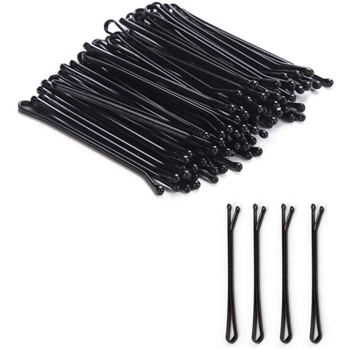 Noir Épingles à cheveux, 2,17 pouces épingles à cheveux en métal de-Idéales pour tous types de cheveux et tous types de, 200 PCS en
