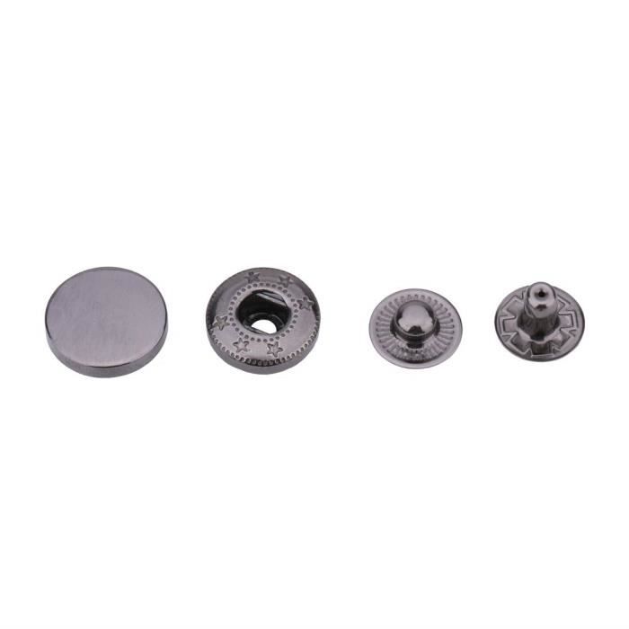 Weddecor 10mm Boutons Pression 4 Parties S Ressort Boutons-Pression Avec Alliage Casquette sans Couture Boutons Pour...