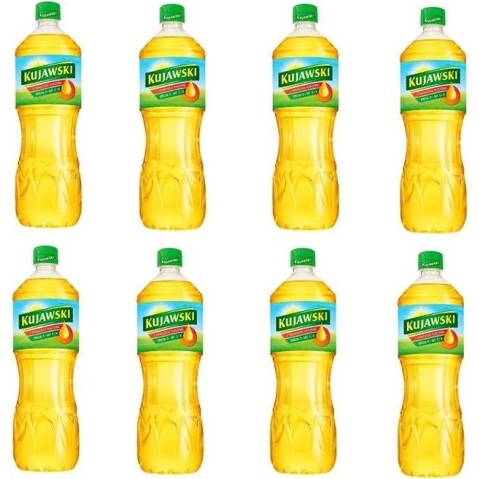 Huile de colza Kujawski 1 l x 8 de qualité supérieure n° 1 en Pologne