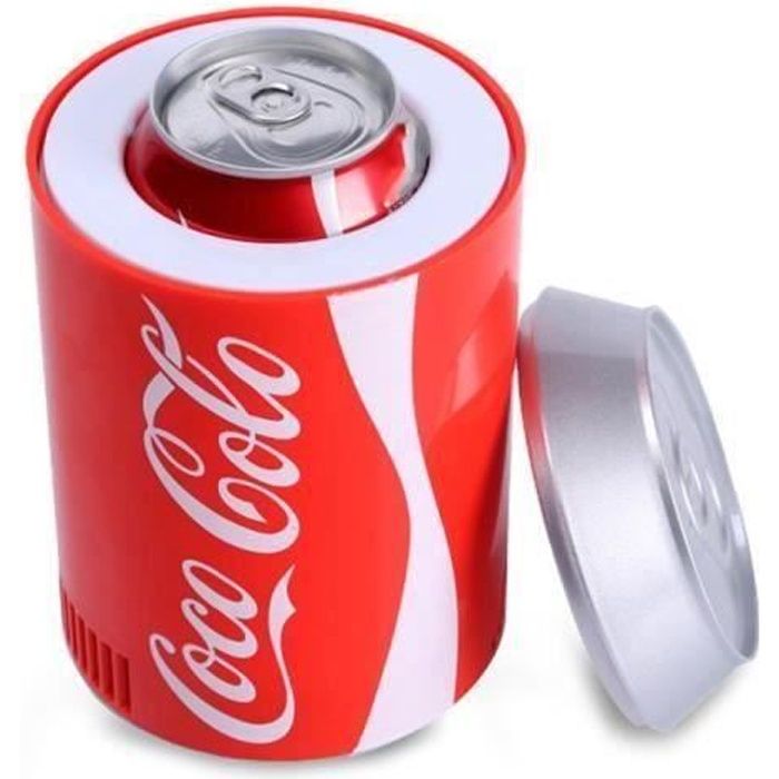 Mini Can Cooler Coca-Cola Réfrigérateur Voiture USB pour Maison Voiture Petite Glacière Réchauffeur Dortoir Ménage