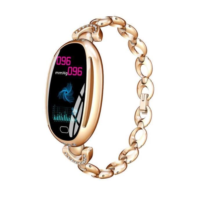 Intelligent Bracelet Fréquence Cardiaque Surveillance Imperméable À L'eau Santé Montre de Sport Podomètre Bracelet Calorie-Or