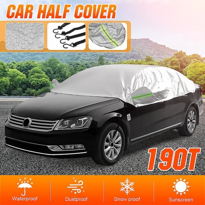 Demi-Corps Bâche De Voiture 190T PARASOL Étui Protecteur Couverture Argent Pour Voiture