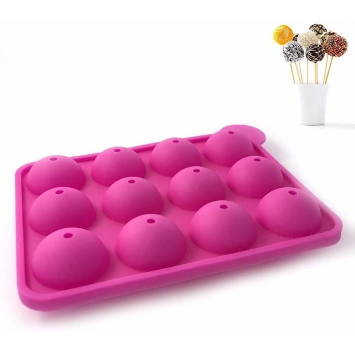 CAKE c Moule Agrave Cake Pop pour GAcircTEAU PAcircTISSERIE en Silicone Souple USTENSILE DE Cuisine pour Pop Cake Rose778