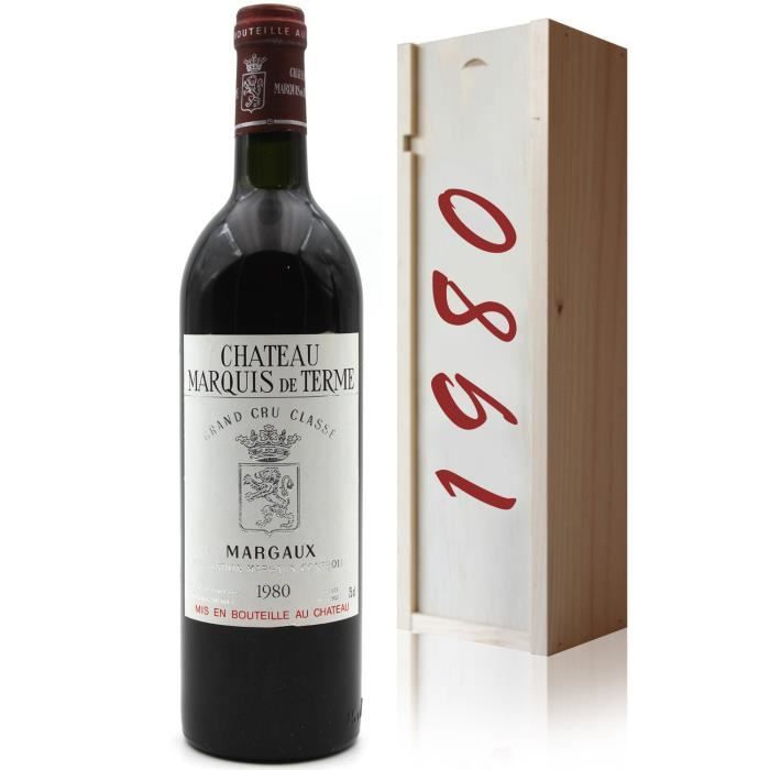 Coffret Château Marquis de Terme 1980 - 75cl AOC Margaux