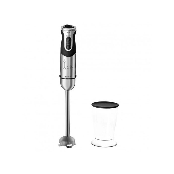 Cecotec Mixeur Plongeant Powerfull Titanium 1000 Pro. Pied XL, 21 Niveaux et Turbo, Revêtement en Titane, 1 Accessoire, Acier/Noir,