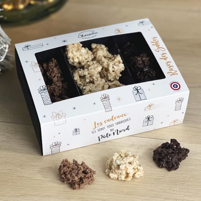 COFFRET ROSES DES SABLES CHOCOLAT NOEL - CHOCOLAT DE NOEL ARTISANAL
