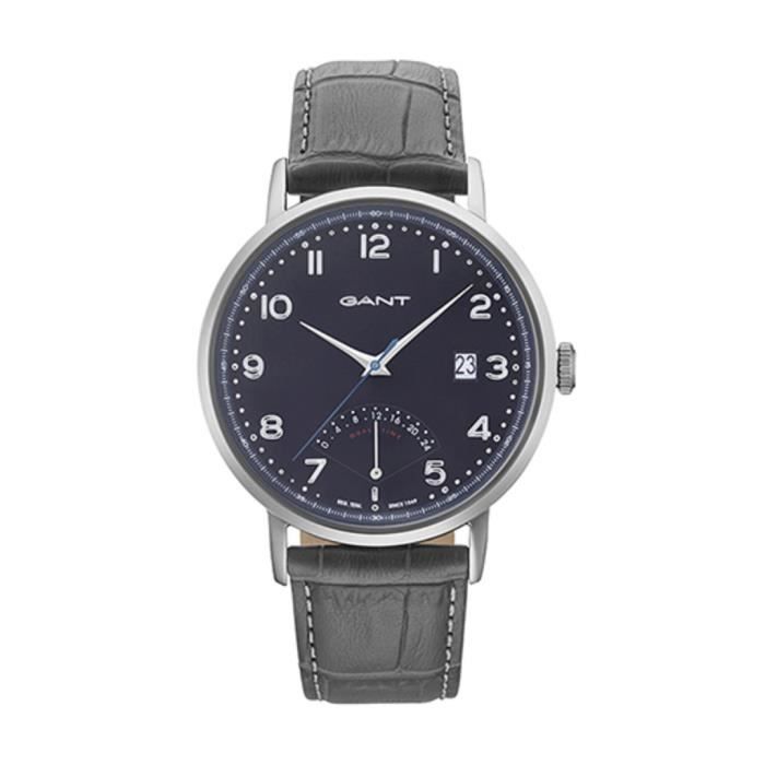 Montre Gant PENNINGTON pour homme bracelet cuir noir date et etanche