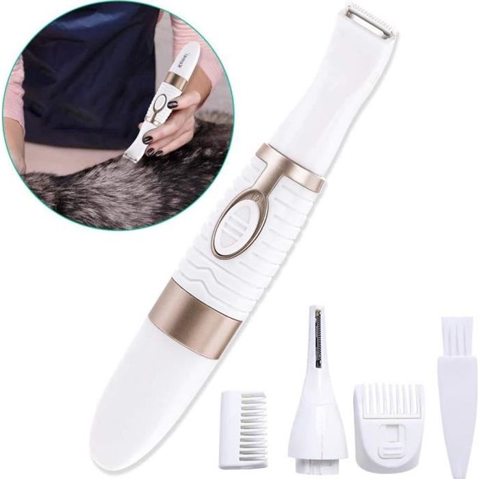 Leytn® Tondeuse Animaux Tondeuse Electrique Silencieuse Professionnel pour Chien et Chat avec Tête de Rechange Brosse de Nettoyage