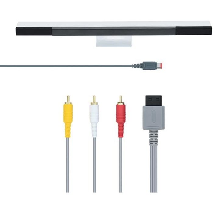 Câble AV et Sensor Bar pour Nintendo Wii / Wii U