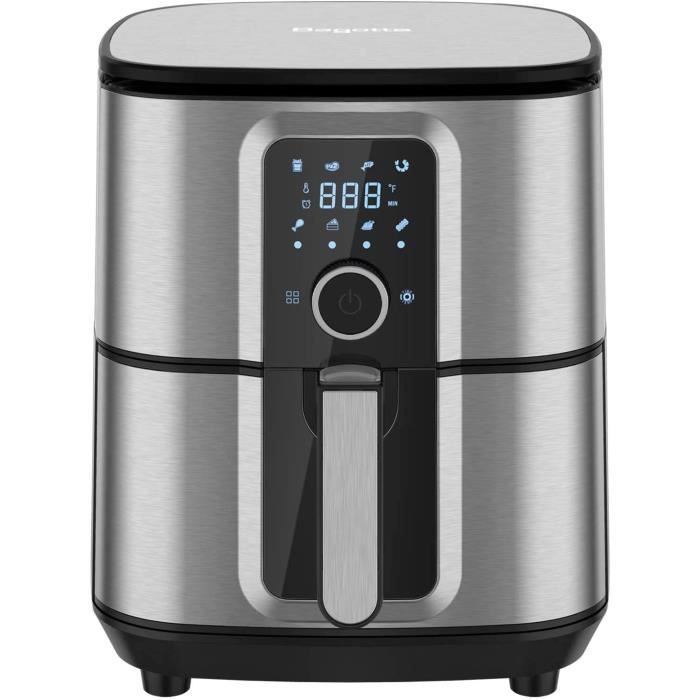 MEROUS Friteuse à air-7L-1800W-avec bouton de commande et panier antiadhésif tactile intelligent-100 recettes