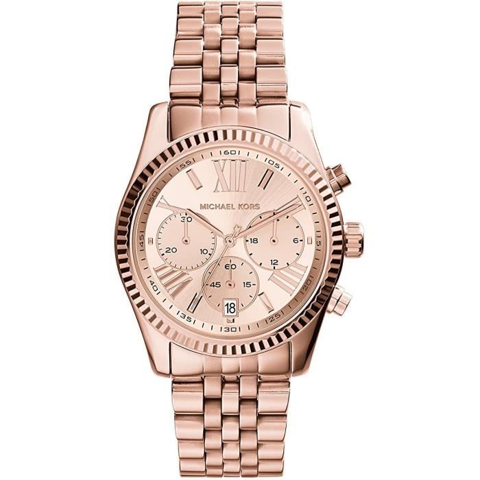 MICHAEL KORS FEMME 38MM BRACELET ACIER INOXYDABLE ROSE QUARTZ MONTRE MK5569