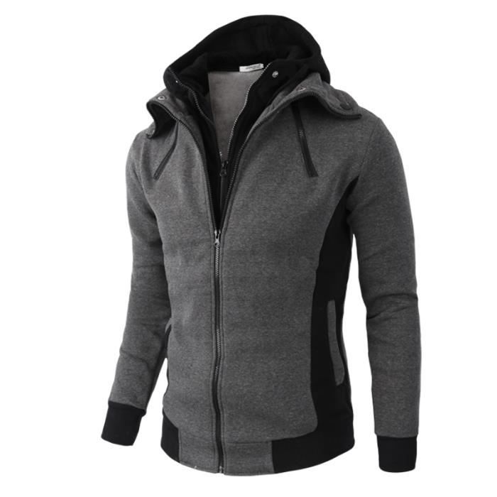 Veste a sales capuche homme
