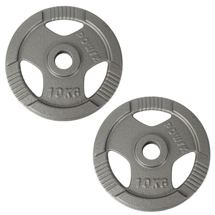 POWRX Poids d'haltères Olympique - Poids: 2 x 10 kg + 2 x 20 kg