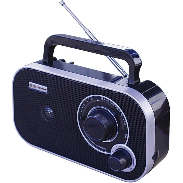 ROADSTAR TRA 2235 Radio Portable Fm Analogique - Prise Casque - Fonctionne Sur Piles/Secteur
