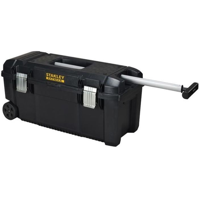 STANLEY Boite à outils étanche poignée télescopique et roulettes