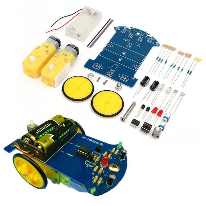 DIY Smart Car Tracking Moteur Robot Électronique Châssis Kit Réducteur Moteur