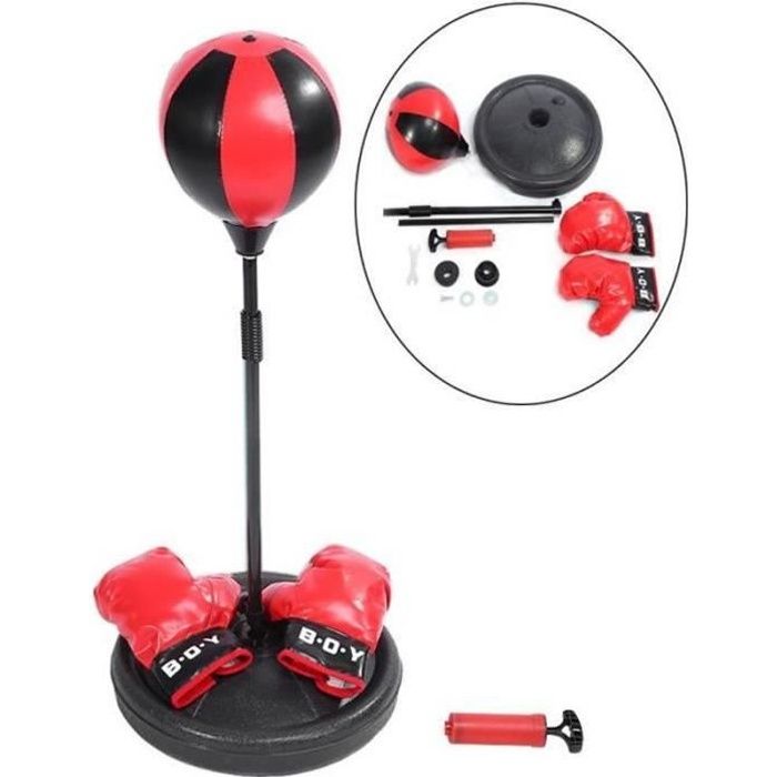 BIR23089-Punching Ball Pour Enfants- Avec Gants de Boxe et Pompe