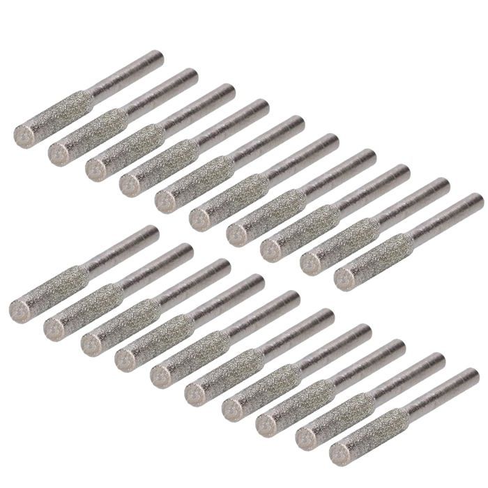 Kit D’affûtage Pour Tronçonneuse - 12 Pièces Diamantées - Pour Meuleuse (mandrin 3mm) - Neuf Sous étui
