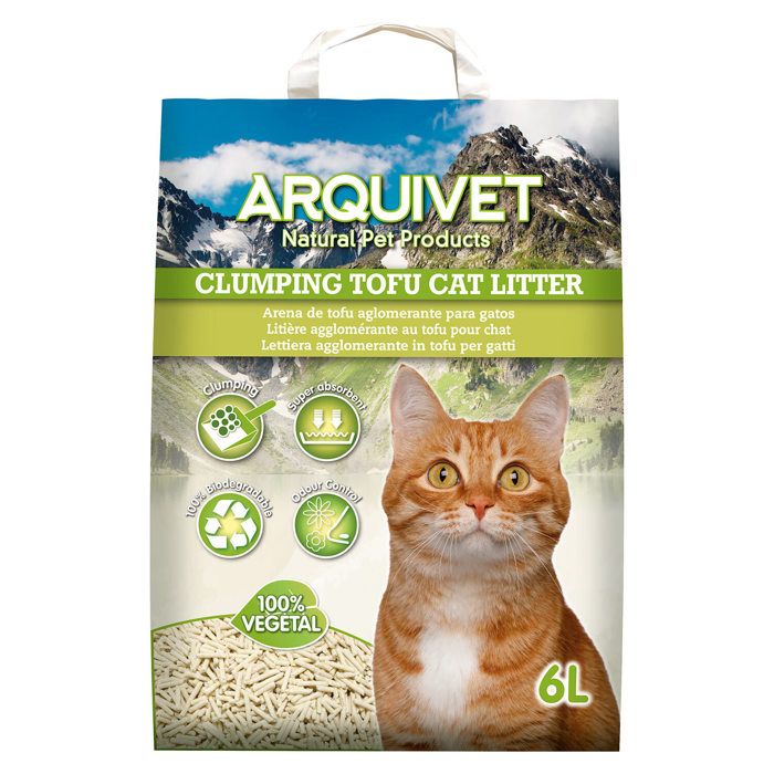 Meilleurs prix pour Litière pour chat végétale agglomérante à base de tofu Arquivet