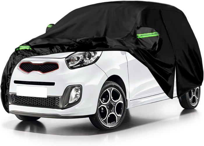 Copriauto Impermeabile Per Kia Picanto 2003-2025 - Mezzo Garage Morbido, Con Cinghie, UV Resistente, Per Tutte Le Stagioni
