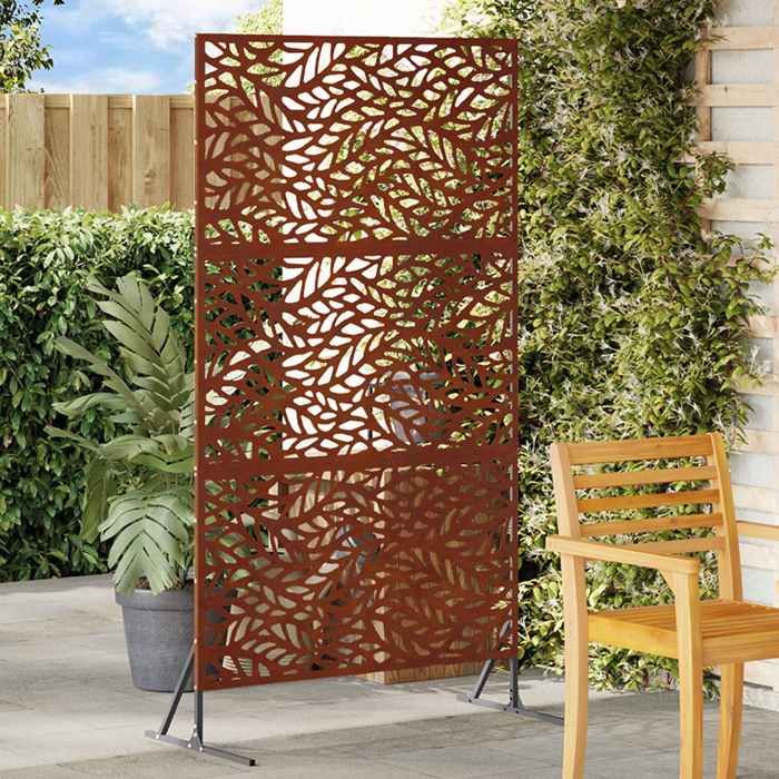 vidaXL Écran de confidentialité Gris 100 x 50 x 180 cm Acier patiné 868562