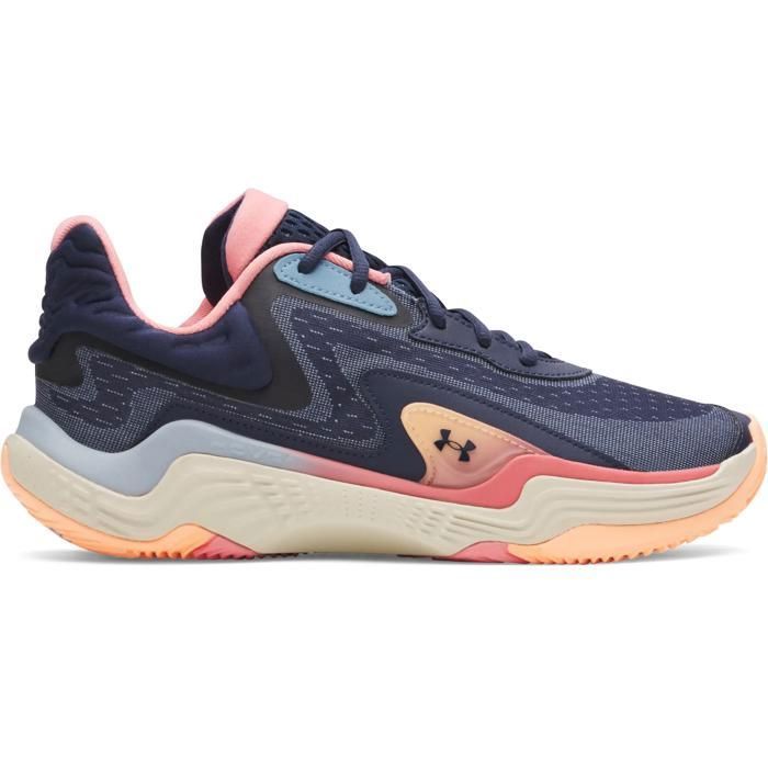 Chaussures de basketball Under Armour Spawn 7 - blue calm/sun kiss/washed navy