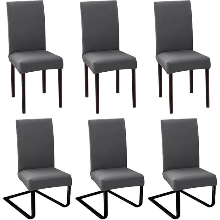 Housse de Chaise Extensible Lot de 6 Amovible Lavable Housse de Chaise Salle Manger Couverture Protecteur de Cha HOUSSE DE CHAISE
