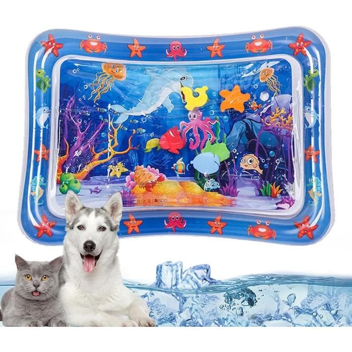 Meilleurs prix pour Tapis de jeu deau sensoriel et rafraîchissant épais avec motif de poisson pour chats enfants et petits chiens YYV
