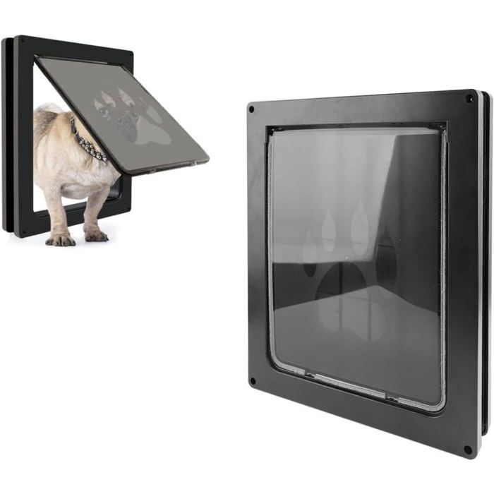 Comparer les prix de Porte à rabat pour animaux de compagnie - JIANGZHA - Chien - Noir - Robuste - Grand