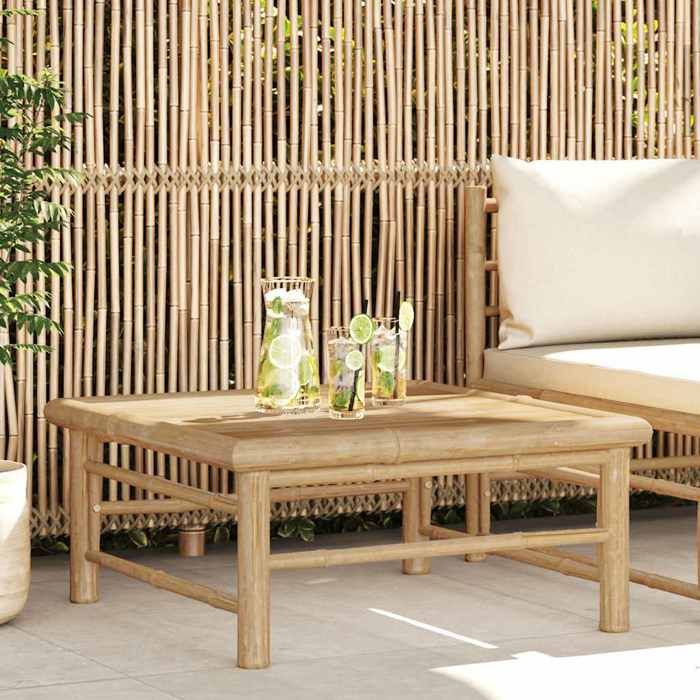 Table de jardin en bambou - vidaXL - 65x65x30 cm - Brun - Résistant à leau - Léger - Modulaire - Finition naturelle