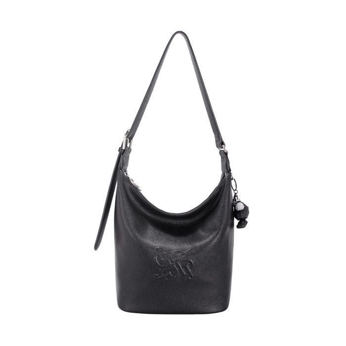 David Jones Paris - Sac Hobo Porté épaule Femme ville - porté main - Taille Moyenne - Grande capacité - Couleur Noir