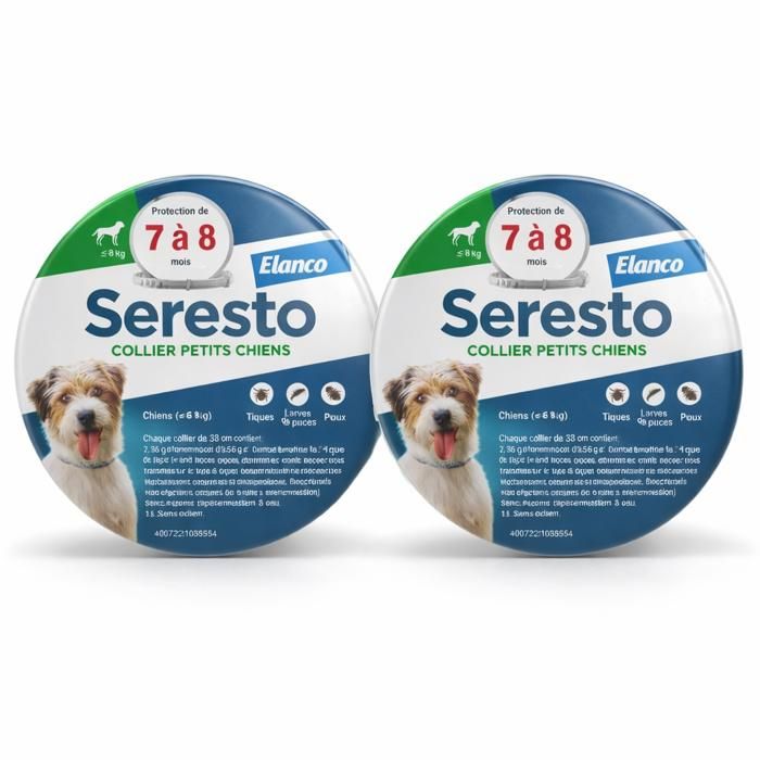 Comparer les prix de Seresto collier petit chien 38cm lot de 2