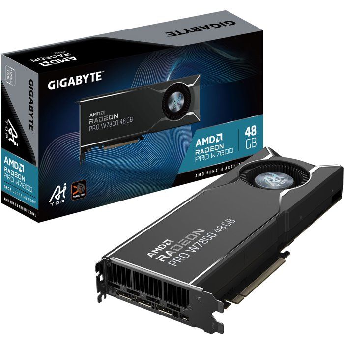 GIGABYTE - Radeon AI Pro - Carte graphique - W7800 AI TOP - 48 Go