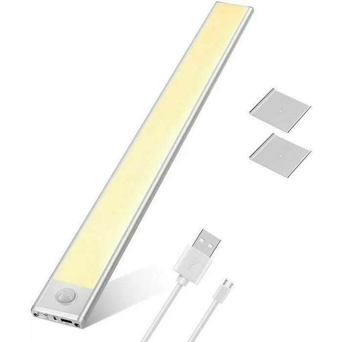 Lampe LED Sous Meuble 76 LED Rechargeable USB Avec Détecteur De Mouvement Éclairage Darmoire Pour Cuisine Couloir Placard Lampe LED Sous Meuble 76 LED Rechargeable USB Avec Détecteur De Mouvement Éclairage Darmoire Pour Cuisine Couloir Placard