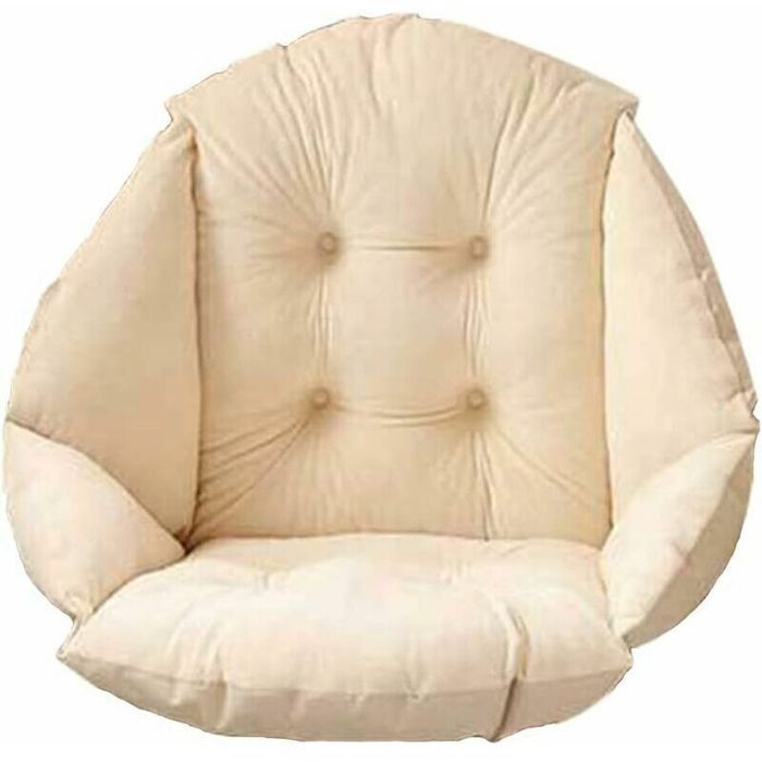 40 40 48cm Coussin de Chaise avec Dossier siège Coquille Fauteuil Velours Douillet Elastique Impermeable pour Chaise en Rotin