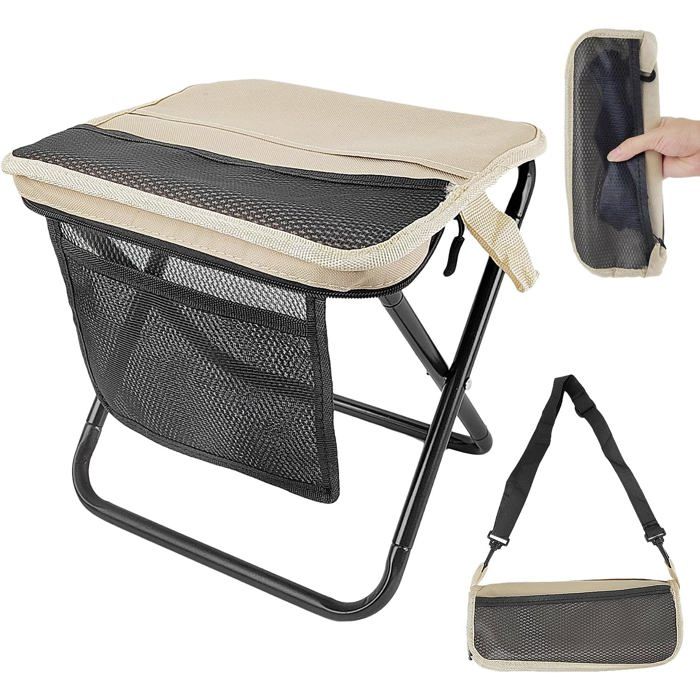 Tabouret Pliant - 28 × 23 × 25 Cm - Portable - Pliable - Charge Imale : 100 Kg - Tabouret De Pêche Léger Pour La Randonnée[CH327]