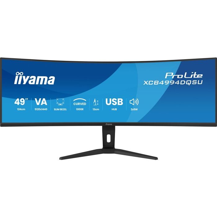 Ecran PC iiyama ProLite XCB4994DQSU B1 49 5120 x 1440 Dual QHD LCD - vue 1