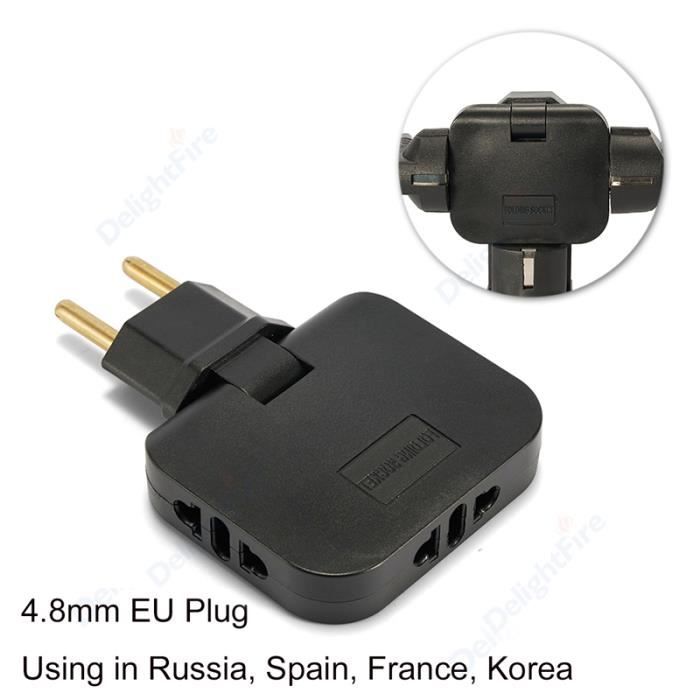 Adaptateur Prise USA Vers EU Jewan - Lot De 3 - Pour Voyage En Europe