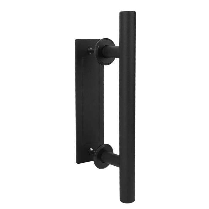 Poignée De Porte Rétro CCJH Noire 24cm Pour Porte De Grange Coulissante - Style Industriel