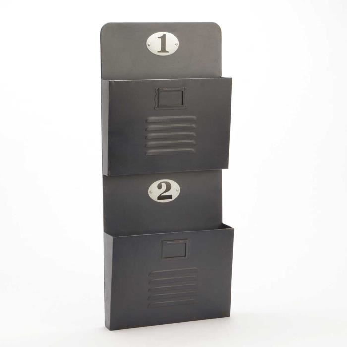 porte revues mural factory noir cdiscount maison