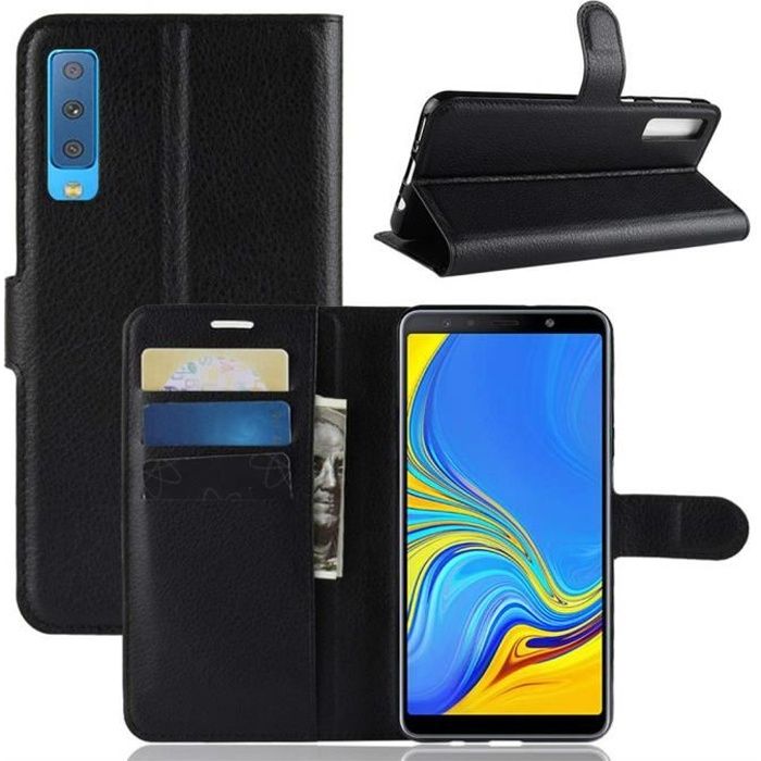 Saceebe Compatible avec Samsung Galaxy A7 2018 Coque Cuir /Étui Wallet Flip Portefeuille Housse Mandala Fleur Coque de Protection avec Stand Support Magn/étique Pochette Porte-Cartes Coque,Violet