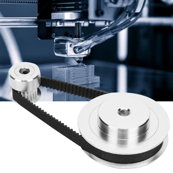 Roue Synchrone 2GT - 20 Et 60 Dents, Alésage 8mm - Pour CNC, Imprimante 3D, Robotique (aluminium) - 5